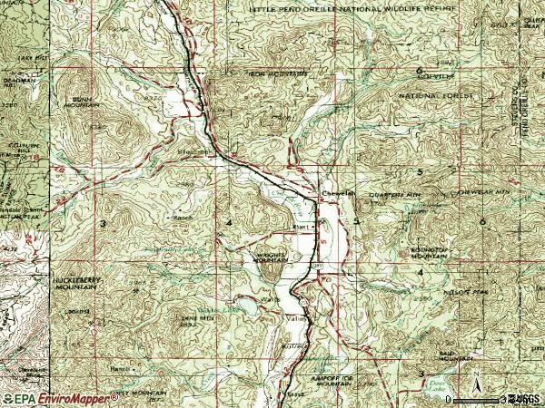Zip code 99109 topographic map