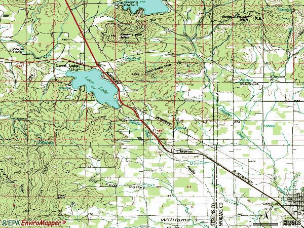 Zip code 99110 topographic map