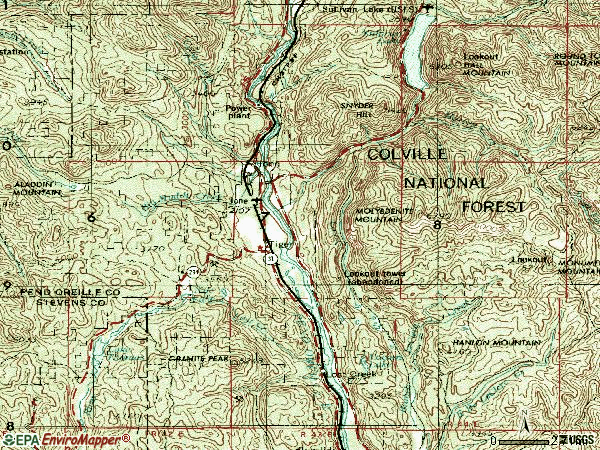 Zip code 99139 topographic map