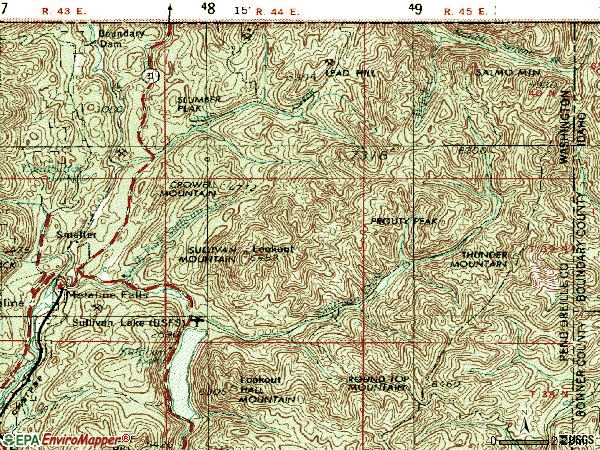 Zip code 99153 topographic map