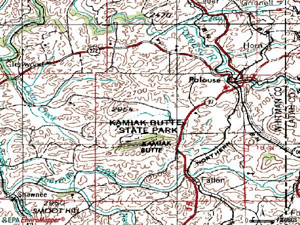 Zip code 99161 topographic map