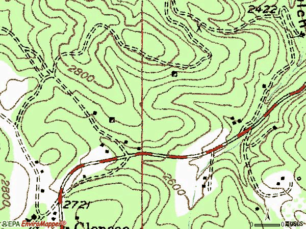 Zip code 95232 topographic map