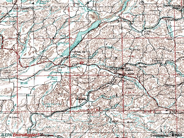 Zip code 99171 topographic map