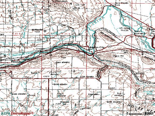 Zip code 99320 topographic map