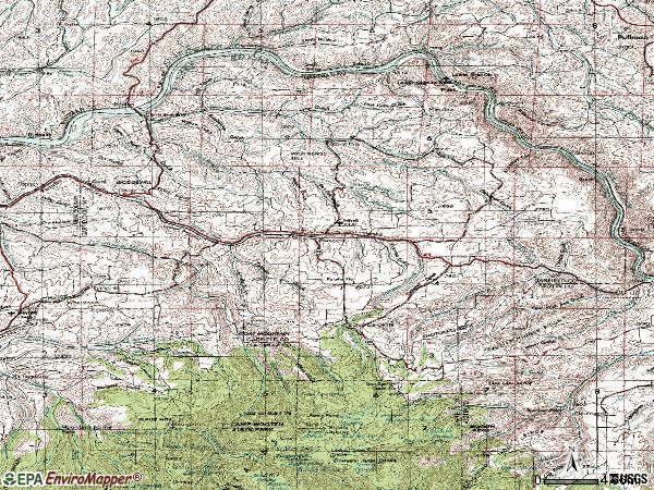 Zip code 99347 topographic map