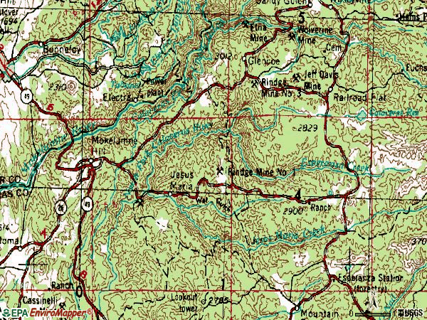 Zip code 95245 topographic map