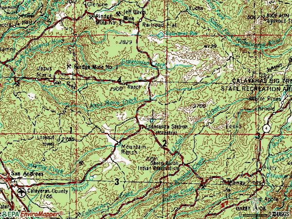 Zip code 95246 topographic map