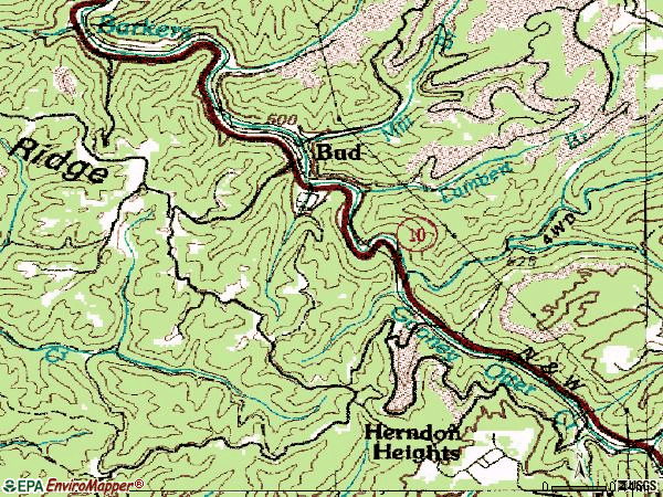 Zip code 24716 topographic map