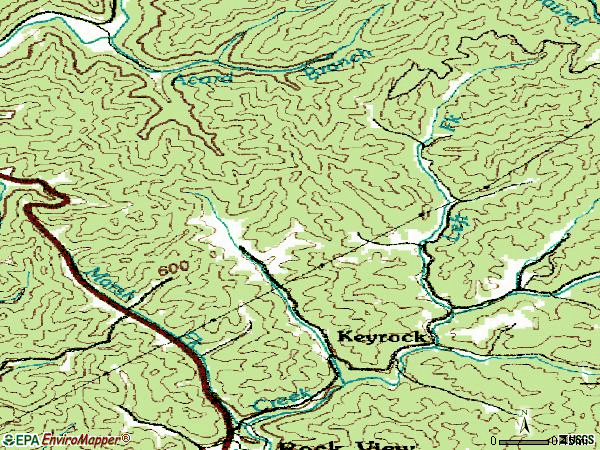 Zip code 24880 topographic map