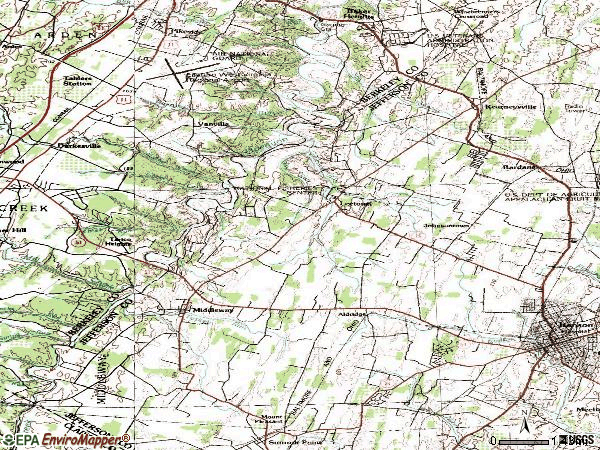 Zip code 25430 topographic map
