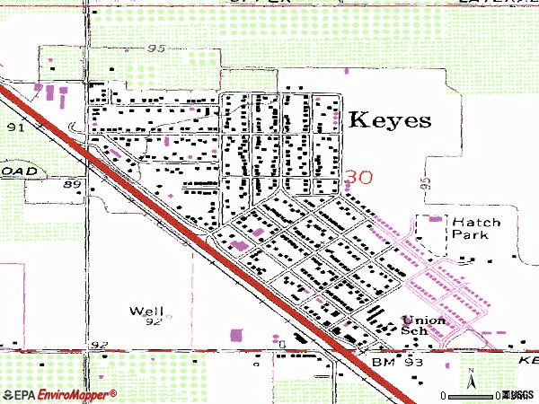 Zip code 95328 topographic map