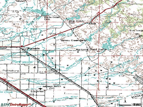 Zip code 95333 topographic map