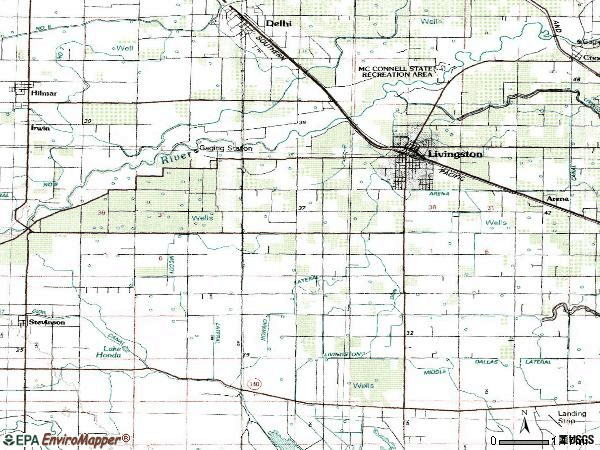 Zip code 95334 topographic map