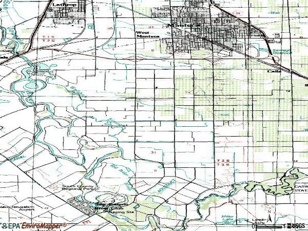 Zip code 95337 topographic map
