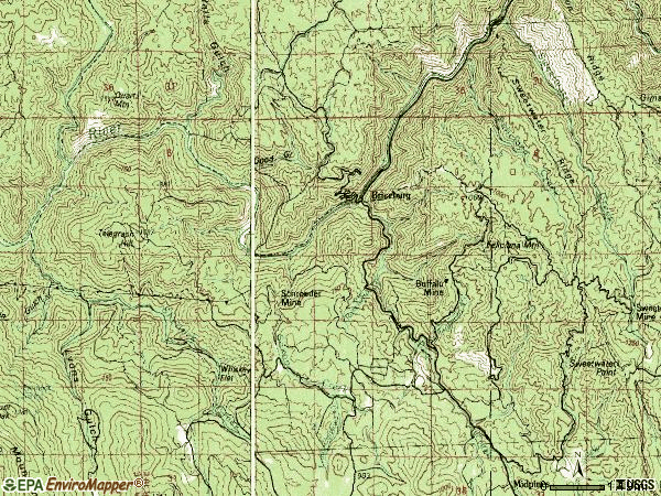 Zip code 95345 topographic map