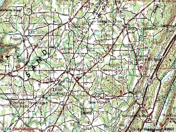 Zip code 35978 topographic map
