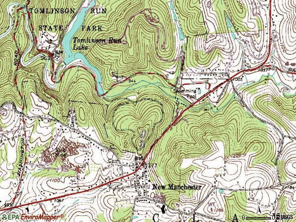 Zip code 26056 topographic map