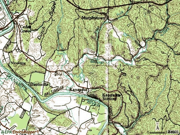 Zip code 26142 topographic map