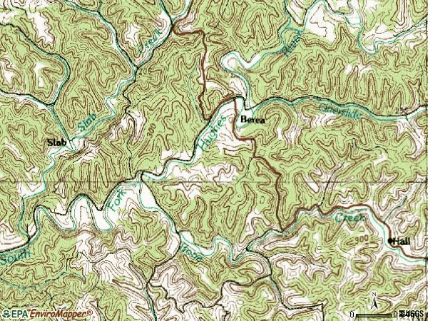 Zip code 26327 topographic map