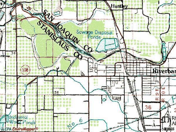 Zip code 95367 topographic map