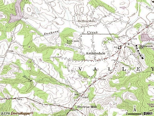 Zip code 26520 topographic map