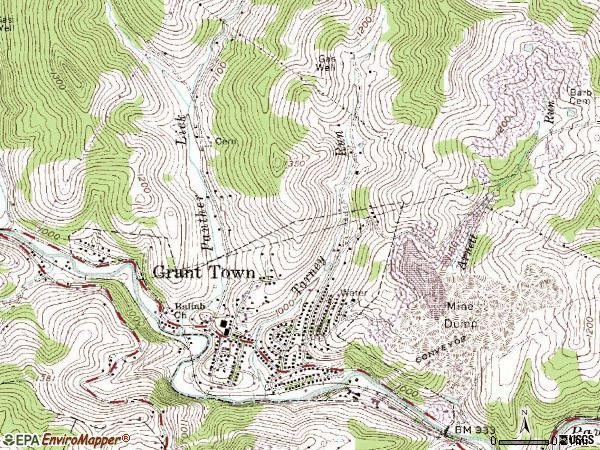 Zip code 26574 topographic map
