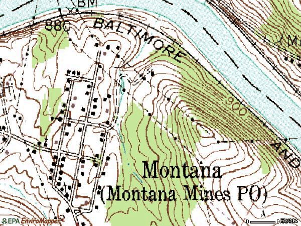 Zip code 26586 topographic map