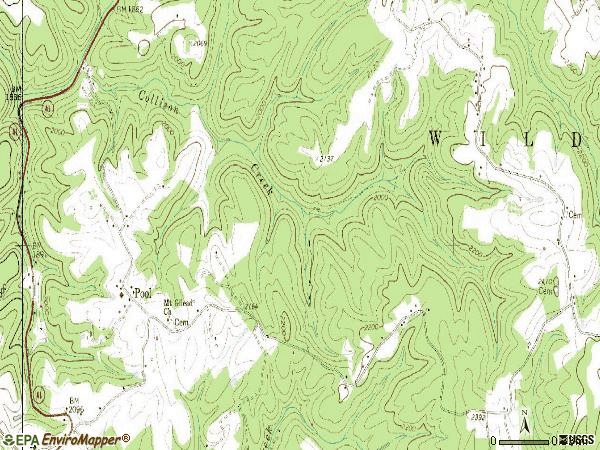 Zip code 26684 topographic map
