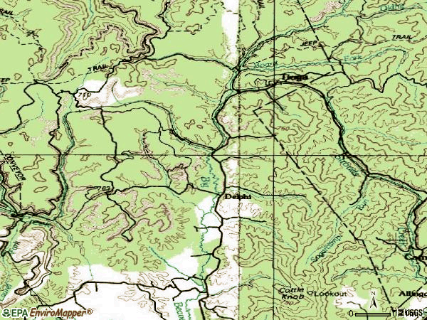 Zip code 26691 topographic map