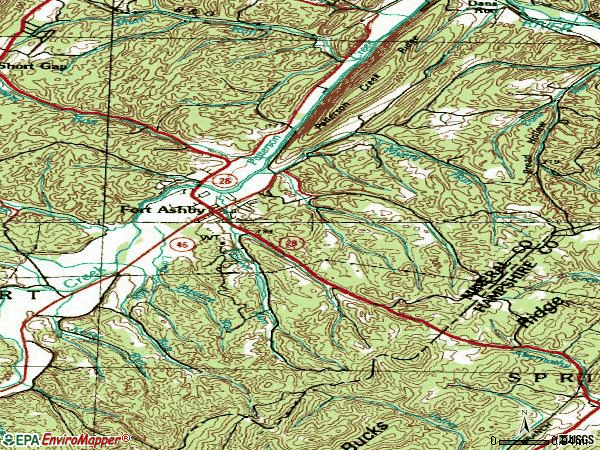 Zip code 26719 topographic map