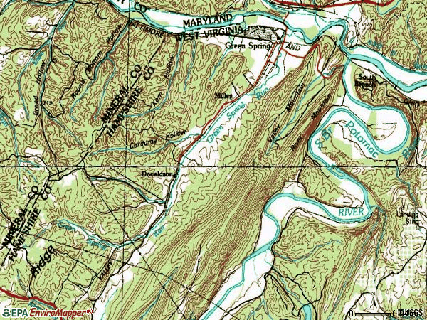 Zip code 26722 topographic map