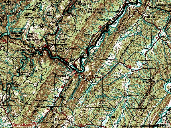 Zip code 26726 topographic map