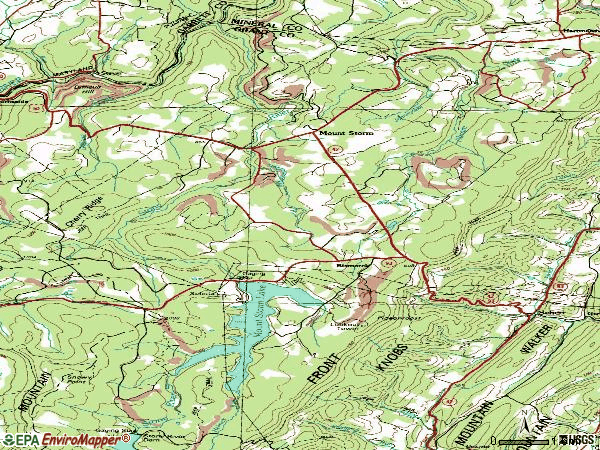 Zip code 26739 topographic map