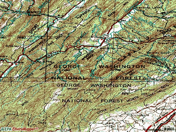 Zip code 26851 topographic map