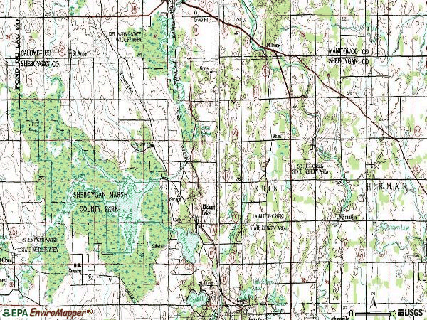 Zip code 53020 topographic map