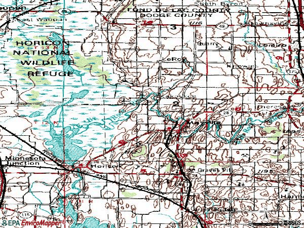Zip code 53050 topographic map