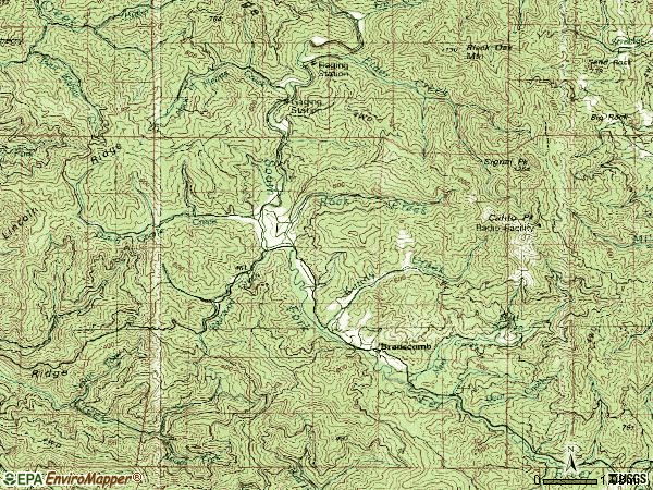 Zip code 95417 topographic map