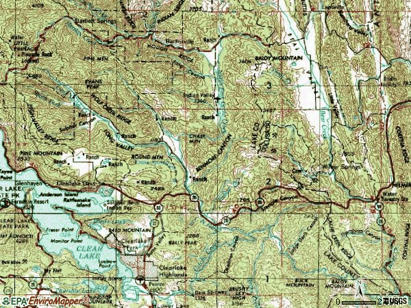 Zip code 95423 topographic map