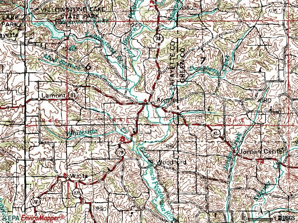 Zip code 53504 topographic map