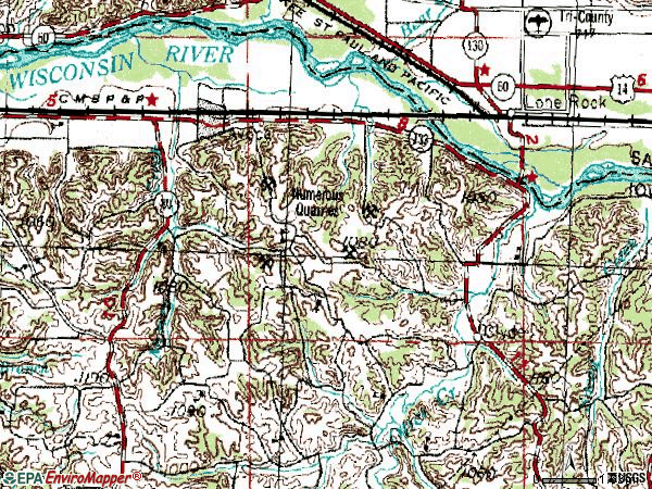 Zip code 53506 topographic map