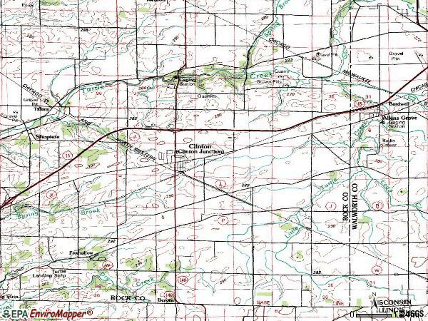 Zip code 53525 topographic map
