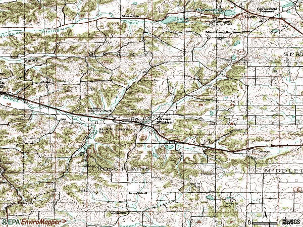 Zip code 53528 topographic map