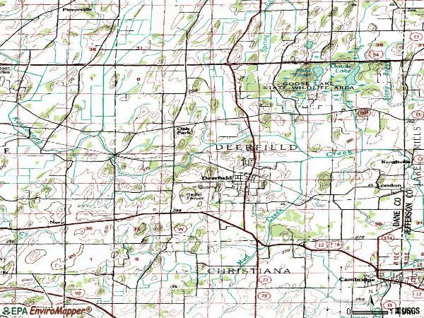 Zip code 53531 topographic map
