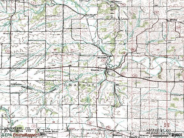 Zip code 53541 topographic map