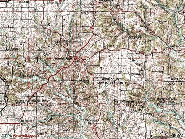 Zip code 53565 topographic map