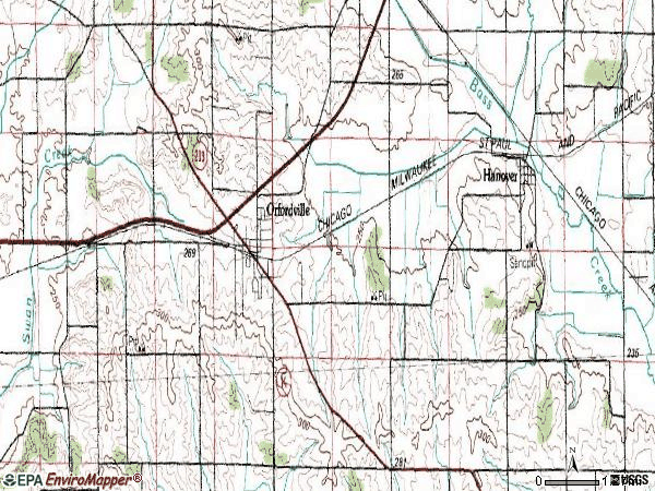 Zip code 53576 topographic map