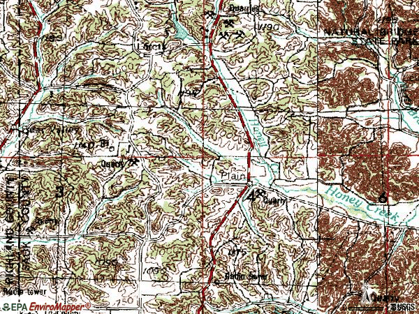 Zip code 53577 topographic map