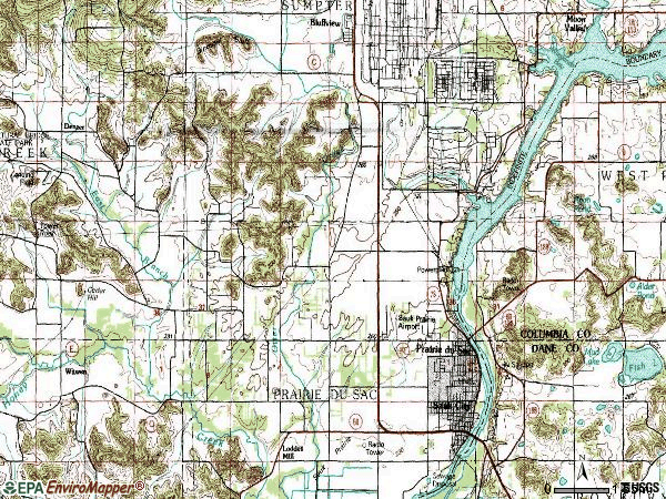 Zip code 53578 topographic map