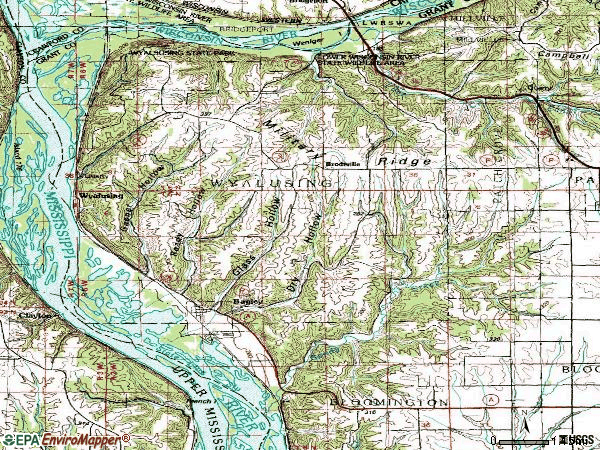 Zip code 53801 topographic map