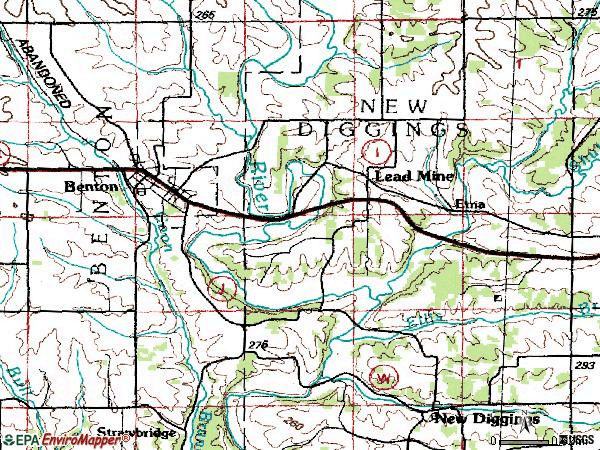 Zip code 53803 topographic map
